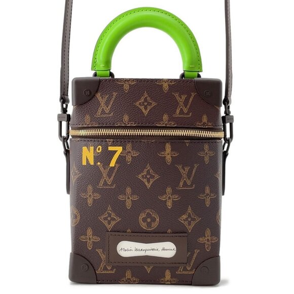 LOUIS VUITTON Vertical Box Trunk Monogram Green M59664 - Picture 1 of 16